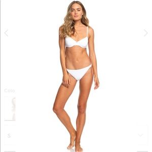 NWT Roxy White Sun Memory Underwired Bikini Set (S top/M bottom)
